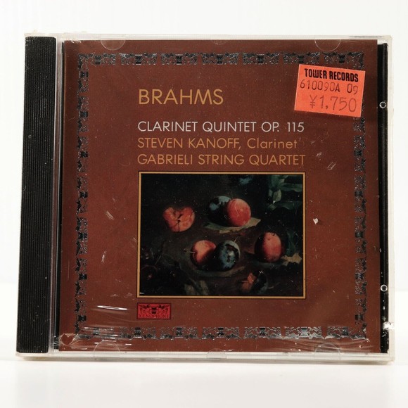 Brahms Clarinet Quintet Op. 115, Steven Kanoff (CD, Import) SEALED, SAW CUT CASE - Picture 1 of 7